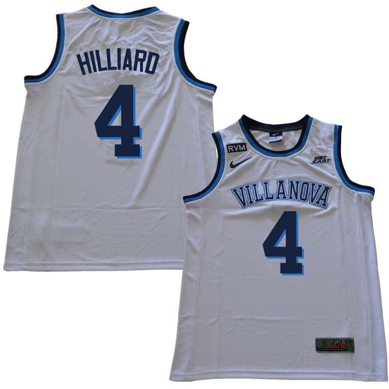 2018 Men #4 Darrun Hilliard Willanova Wildcats College Basketball Jerseys Sale-White